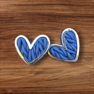 Boucles d'oreilles Tricoeur sculptées à la main